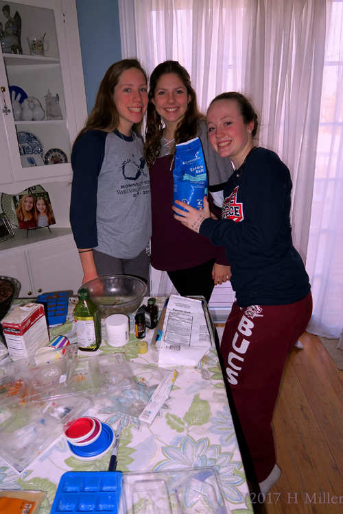 Crafting And Posing For Photos, The Kids Party Guests Crafting And Posing For Photos, The Kids Party Guests