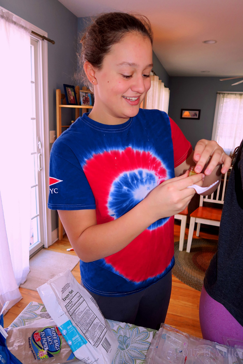 Party Guest Happy With Her Kids Craft Creation! Party Guest Happy With Her Kids Craft Creation!