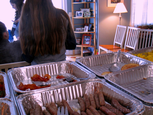 Yummy Bacon And Sausage At The Breakfast Buffet