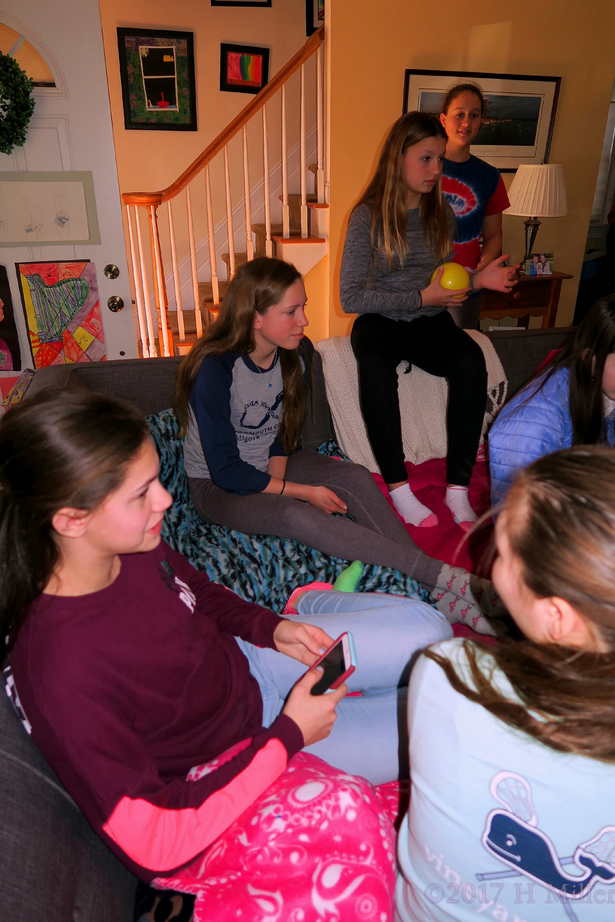 Party Guests Chilling On The Couch 