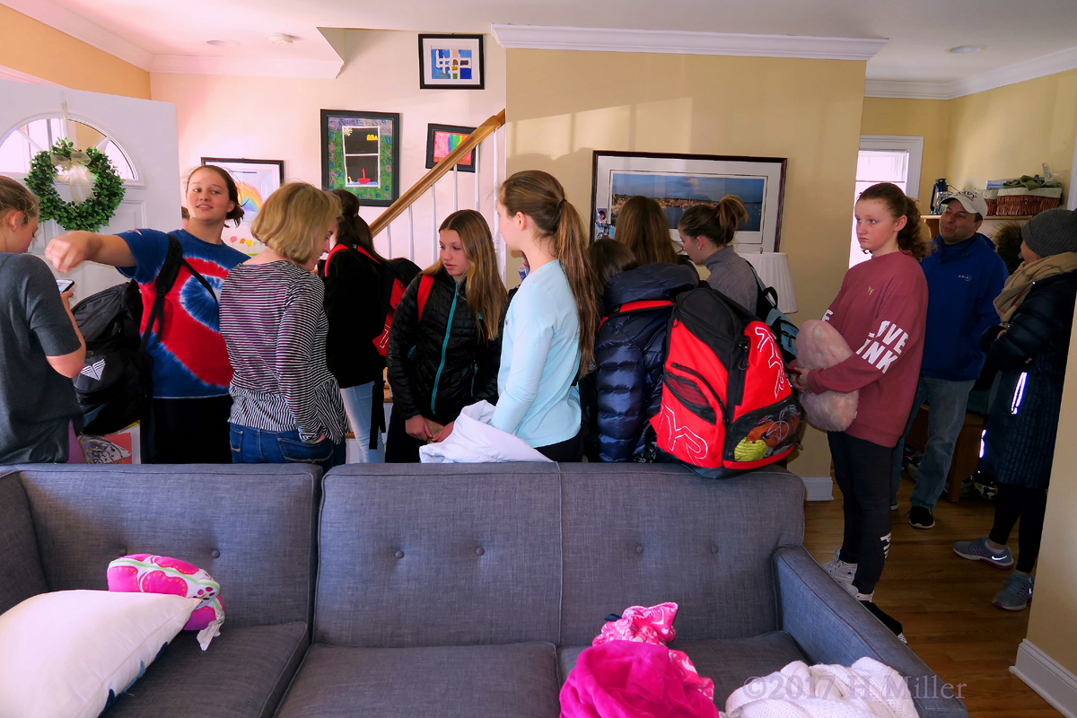 Party Guests Pack Up After The Sleepover 