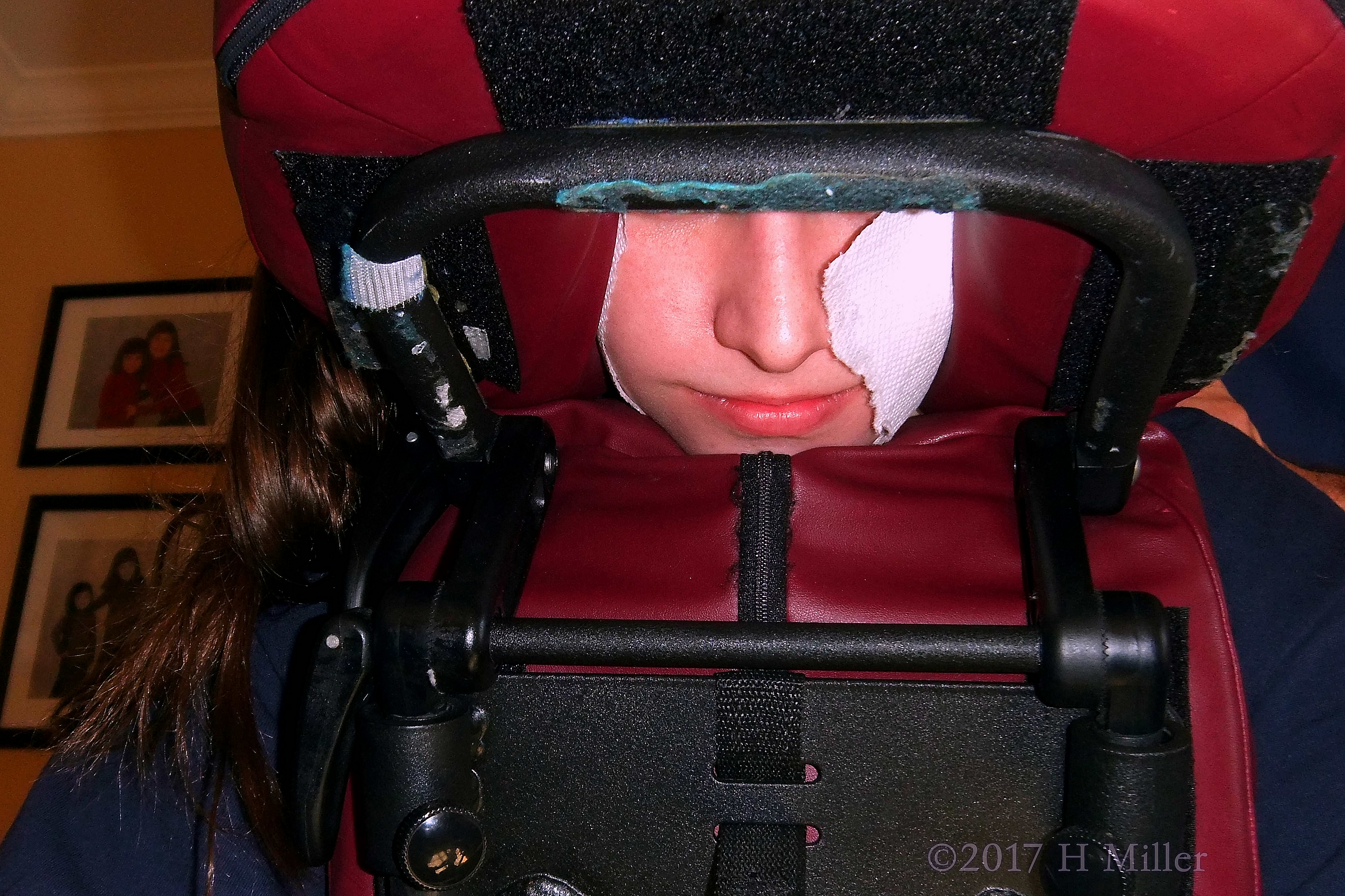 Through The Looking Space! Party Guest Relaxing In Massage Chair 