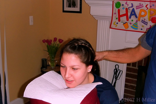 Back And Neck Chair Massages For This Spa Party Guest!