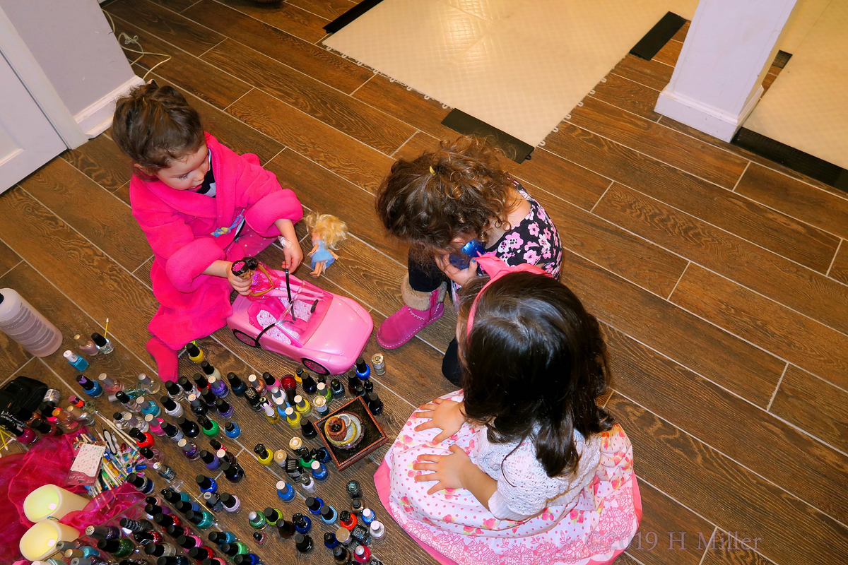 Toy Convertibles And Nail Polish At The Kids Manicure Station 