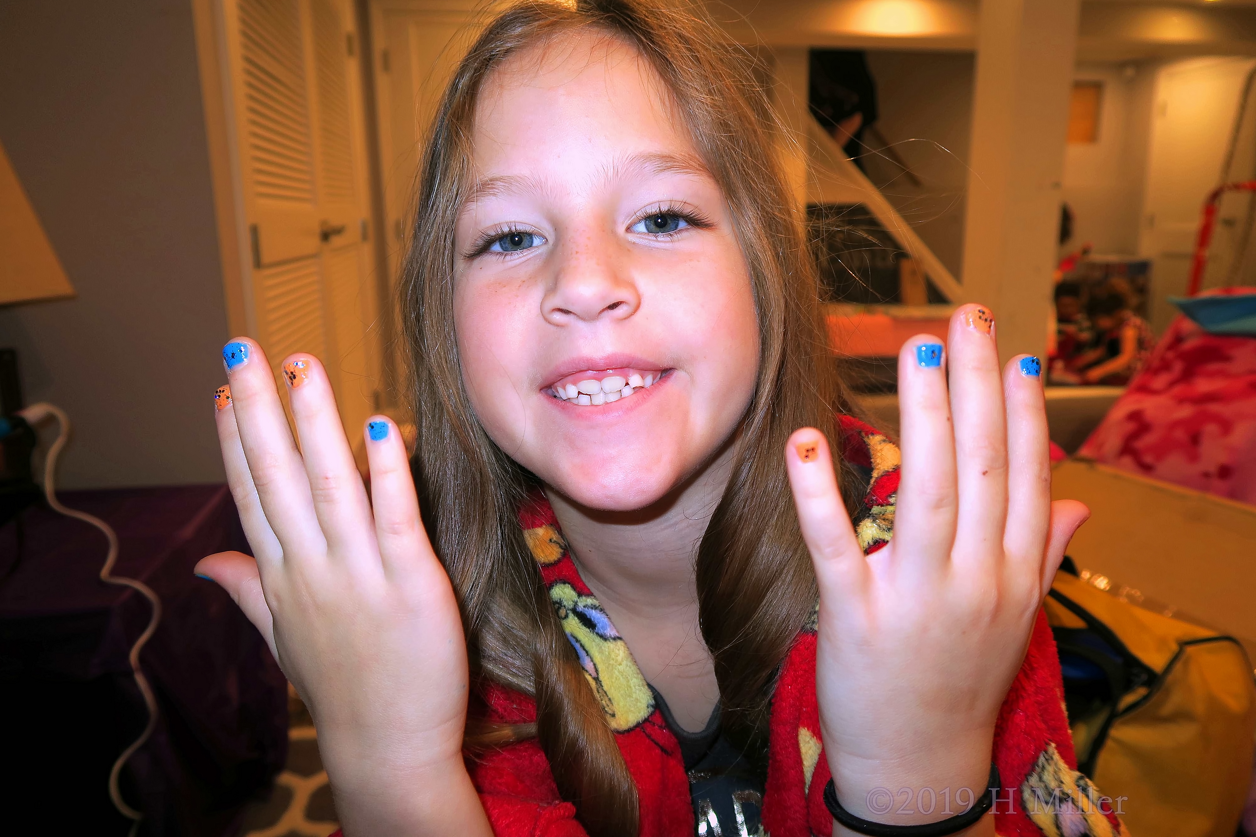 Birthday Girl Modeling Her Birthday Kids Manicure! Birthday Girl Modeling Her Birthday Kids Manicure!