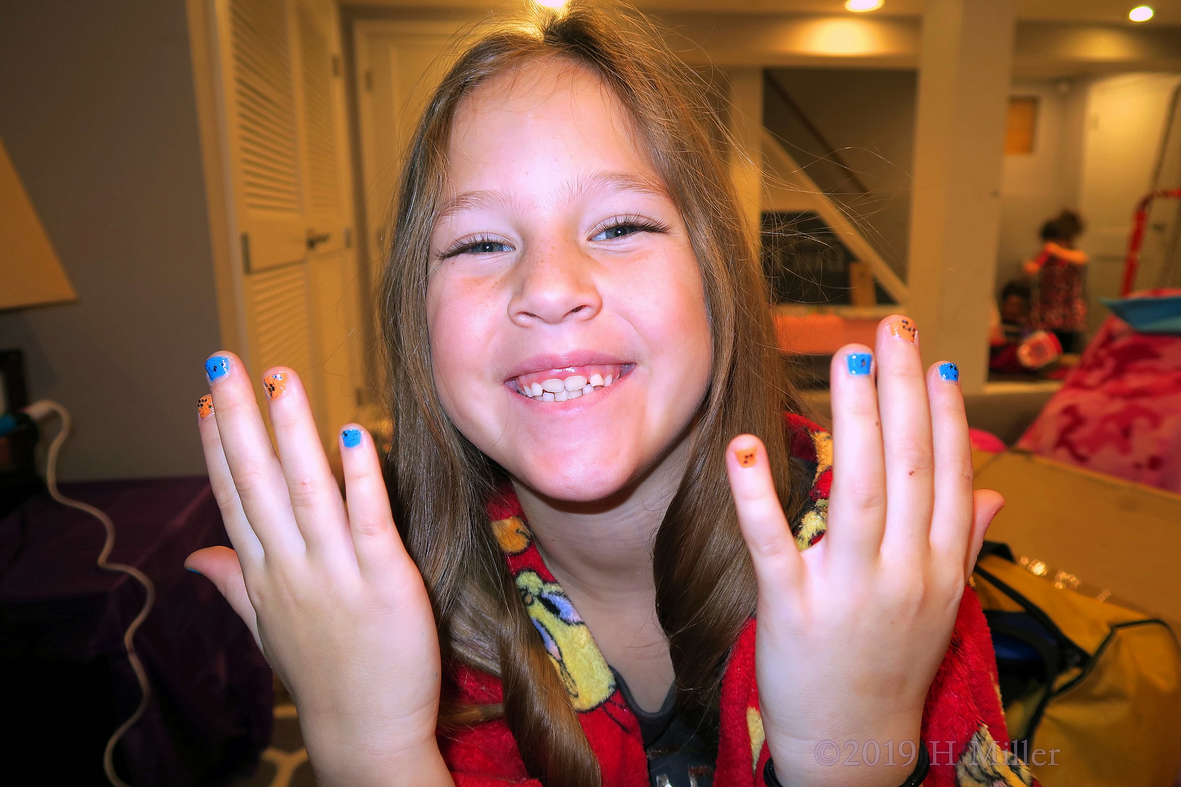 Birthday Girl Smiling After Her Kids Manicure Birthday Girl Smiling After Her Kids Manicure