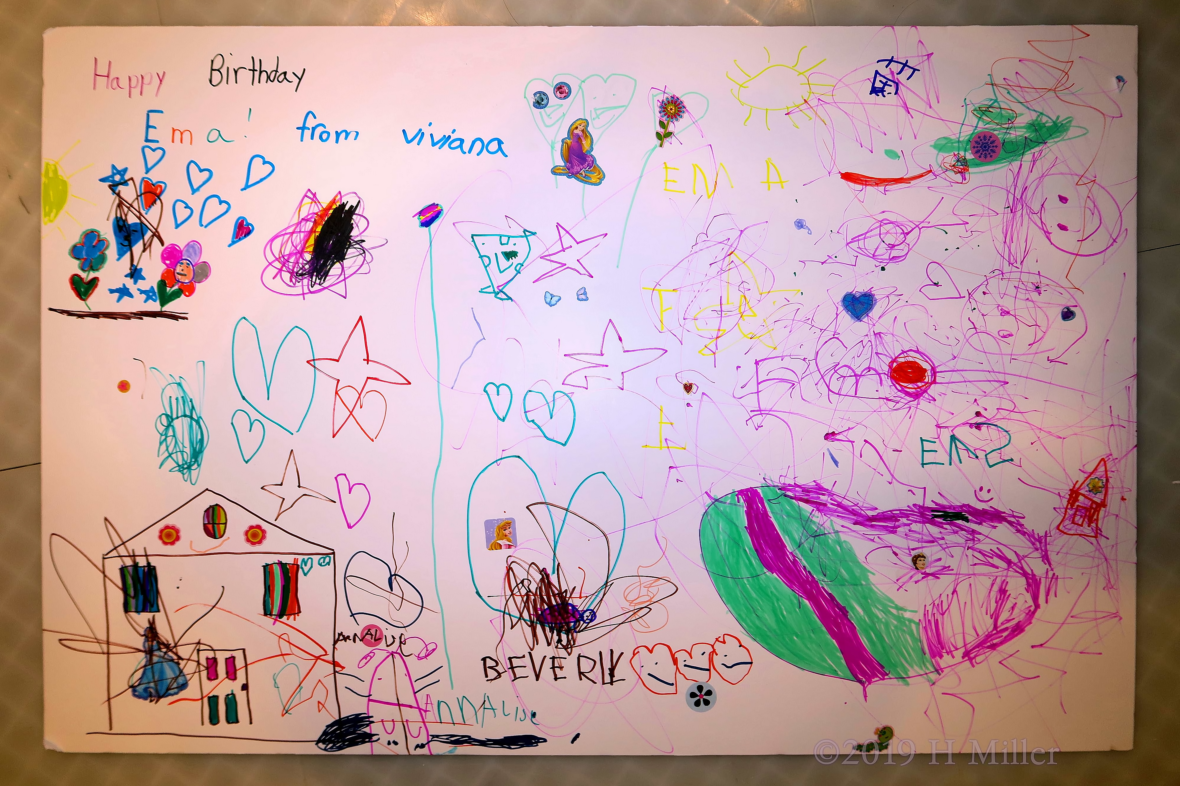 Colorful Kids Spa Birthday Card Decorated By Ema's Friends! Colorful Kids Spa Birthday Card Decorated By Ema's Friends!