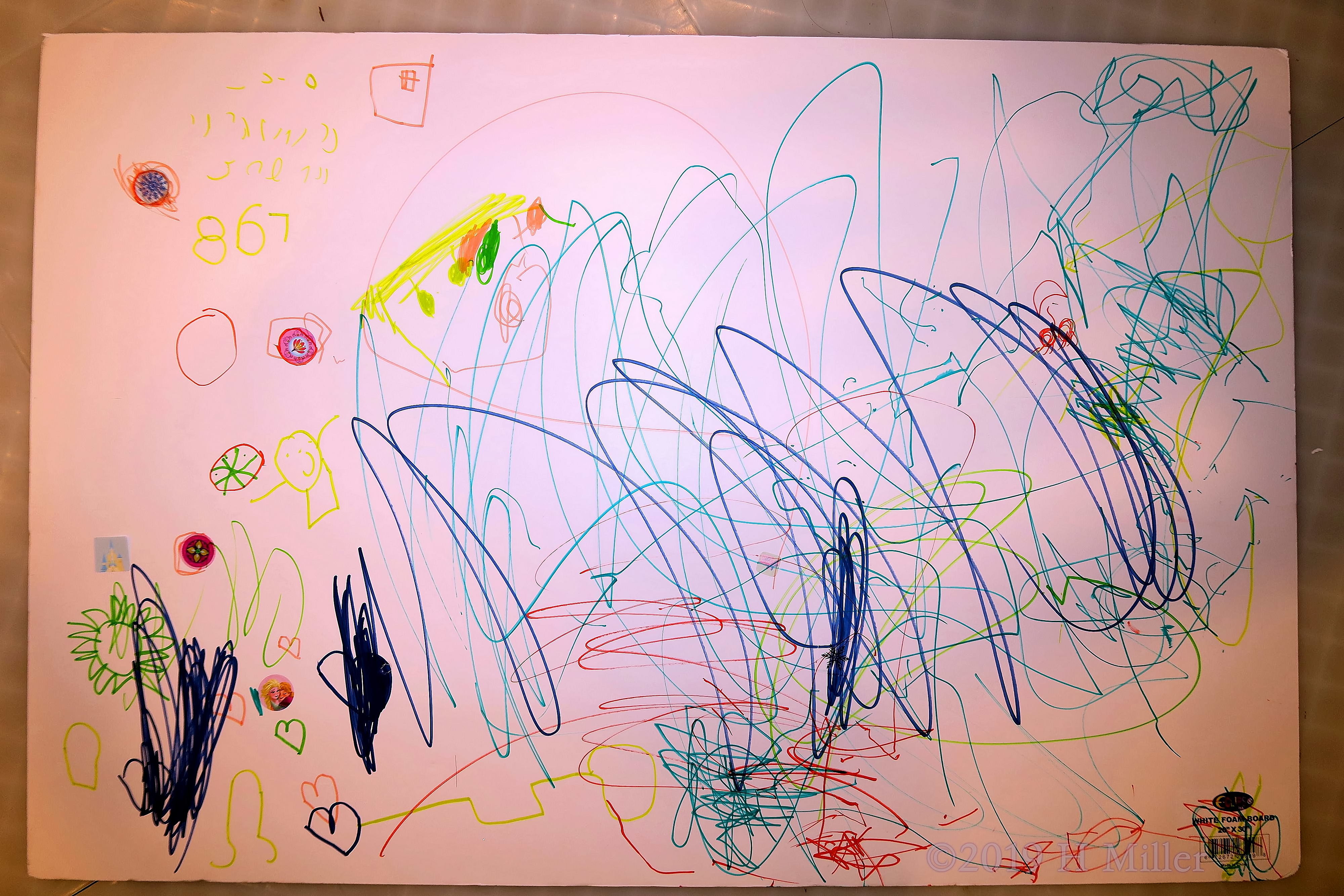 Completed Colorful Kids Spa Birthday Card Completed Colorful Kids Spa Birthday Card