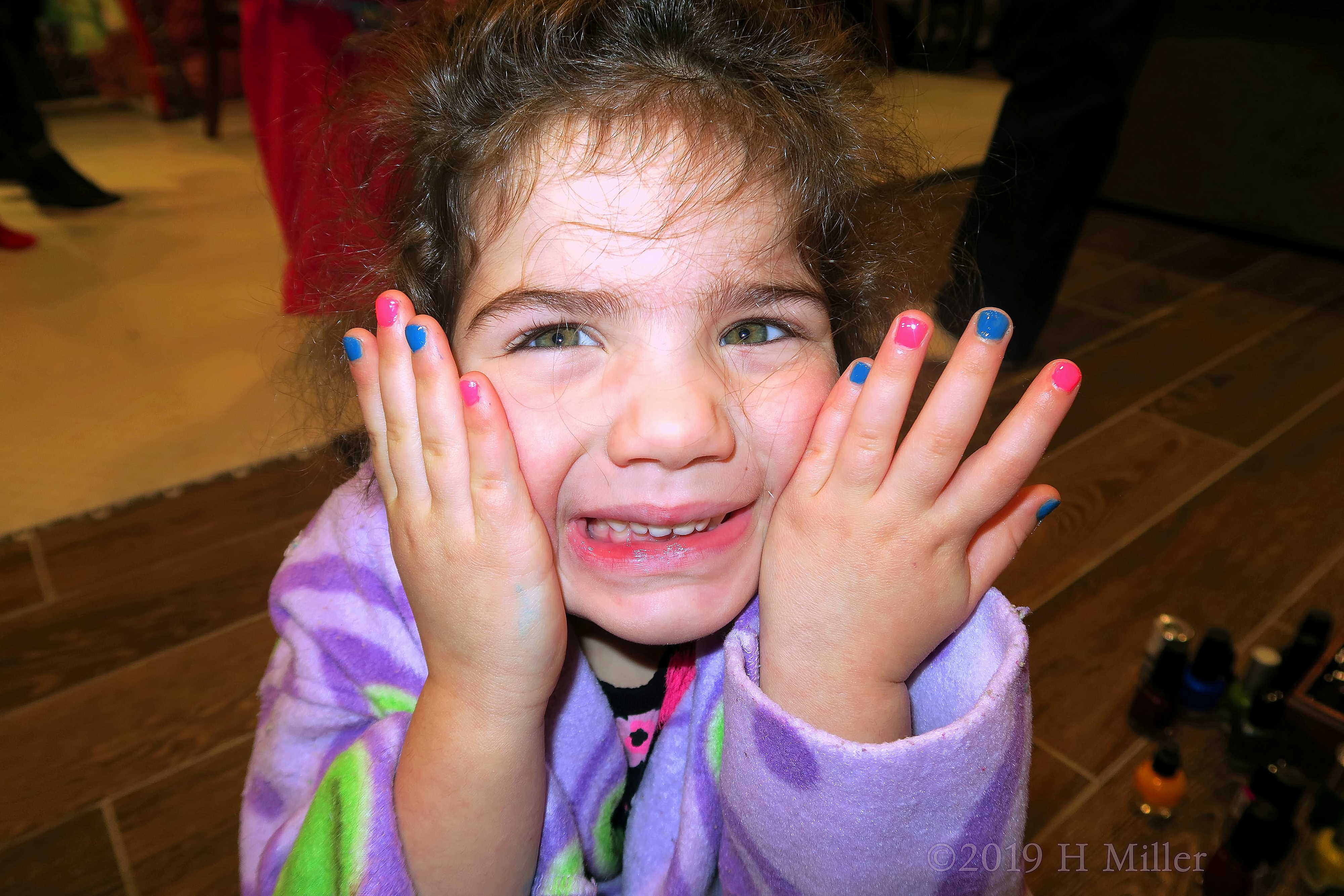 Modeling Her Colorful Girls Manicure Modeling Her Colorful Girls Manicure