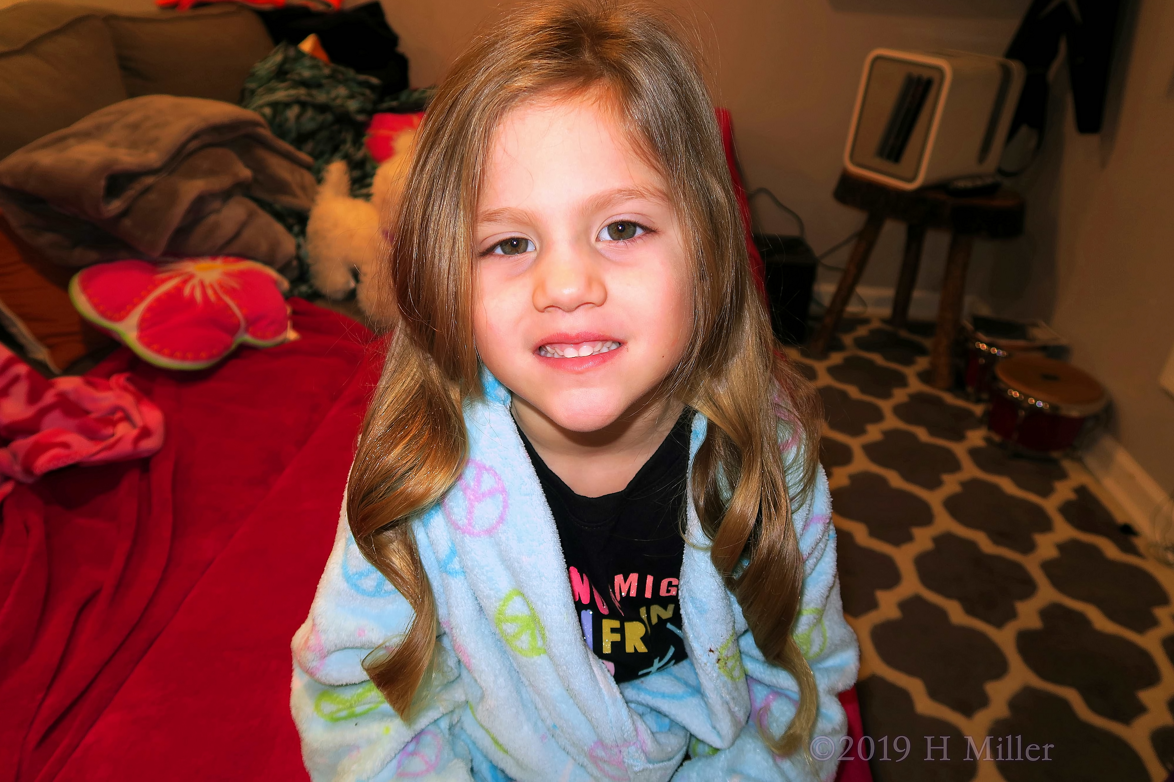 Showing Off Curled Kids Hairstyle Showing Off Curled Kids Hairstyle