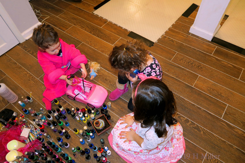 Toy Convertibles And Nail Polish At The Kids Manicure Station