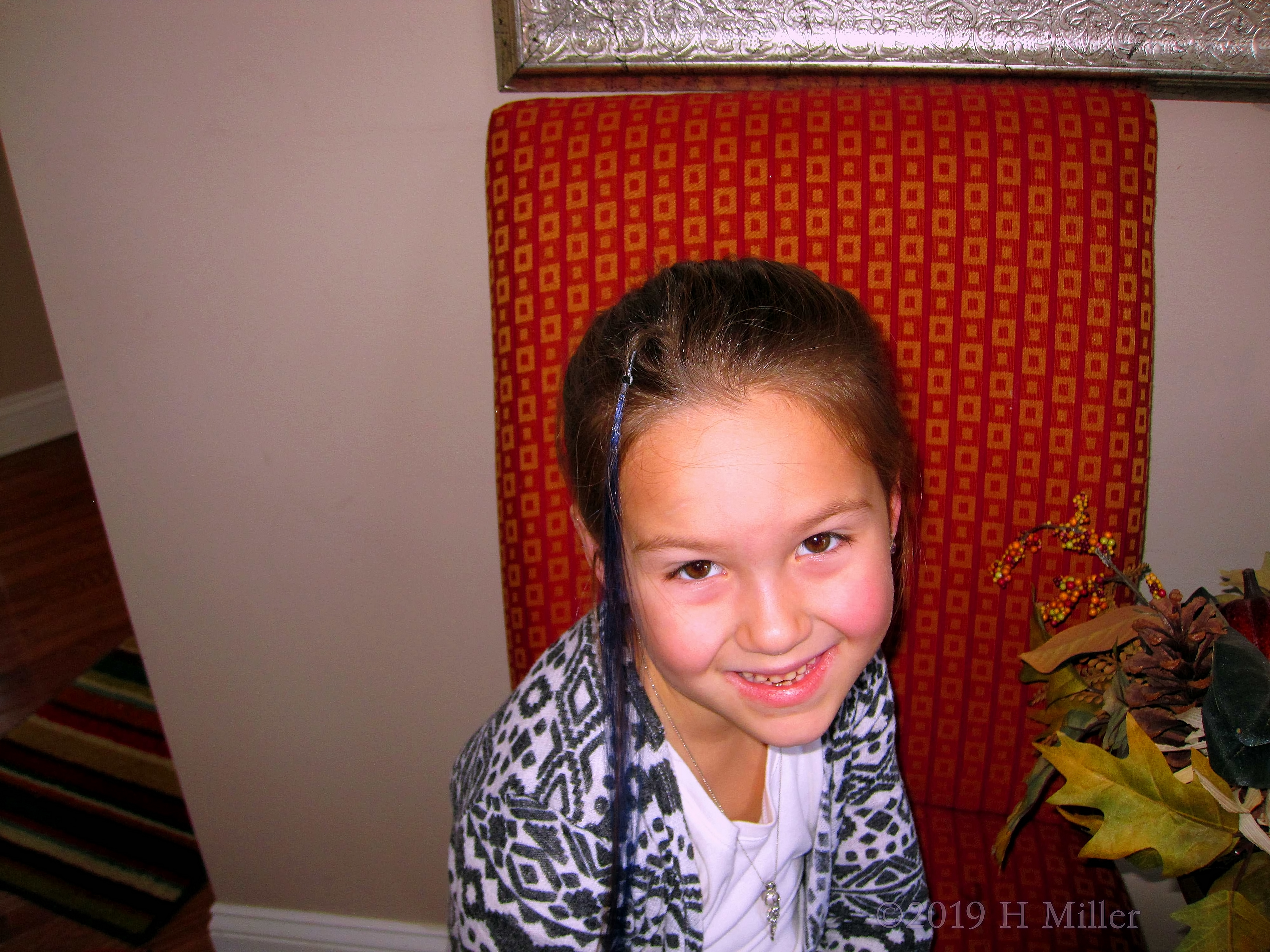 Beaming In Blue! Spa Party Guest Is All Smiles With Blue Hair Feather! Beaming In Blue! Spa Party Guest Is All Smiles With Blue Hair Feather!