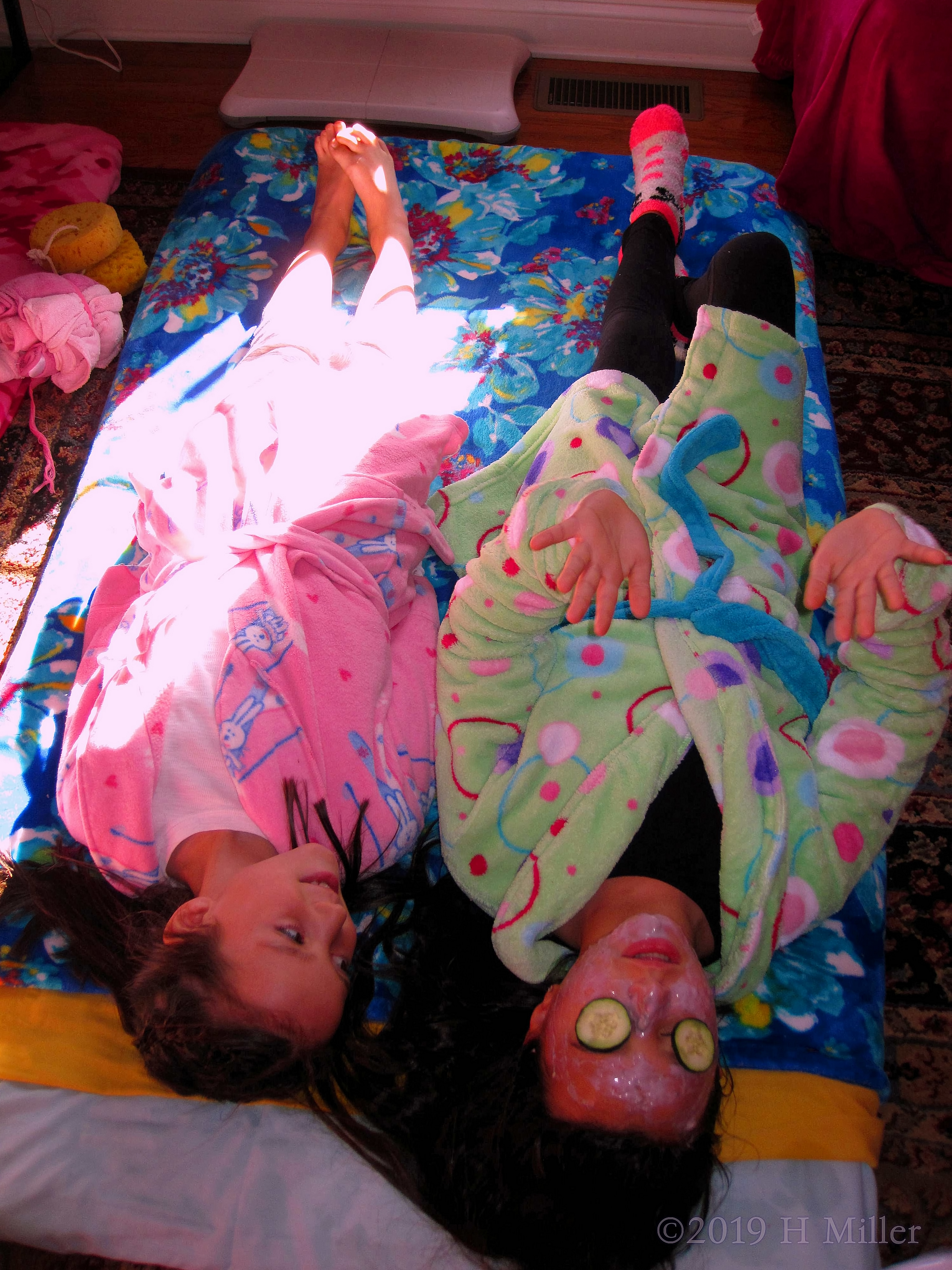 Best And Blessed! Spa Party Guests Pose For Kids Facials! Best And Blessed! Spa Party Guests Pose For Kids Facials!