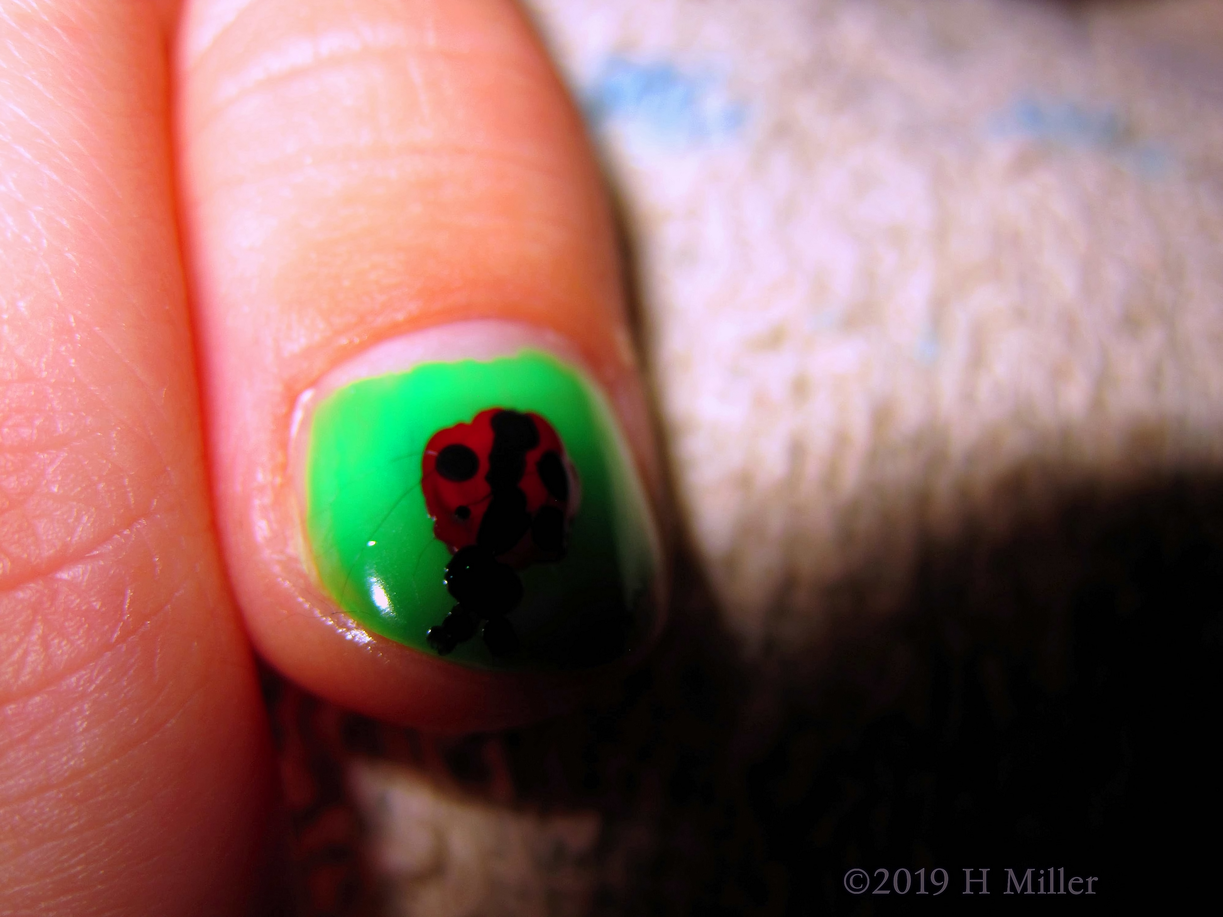 Green And Things! Green Polish On A Kids Mani Features Ladybug Nail Design! Green And Things! Green Polish On A Kids Mani Features Ladybug Nail Design!