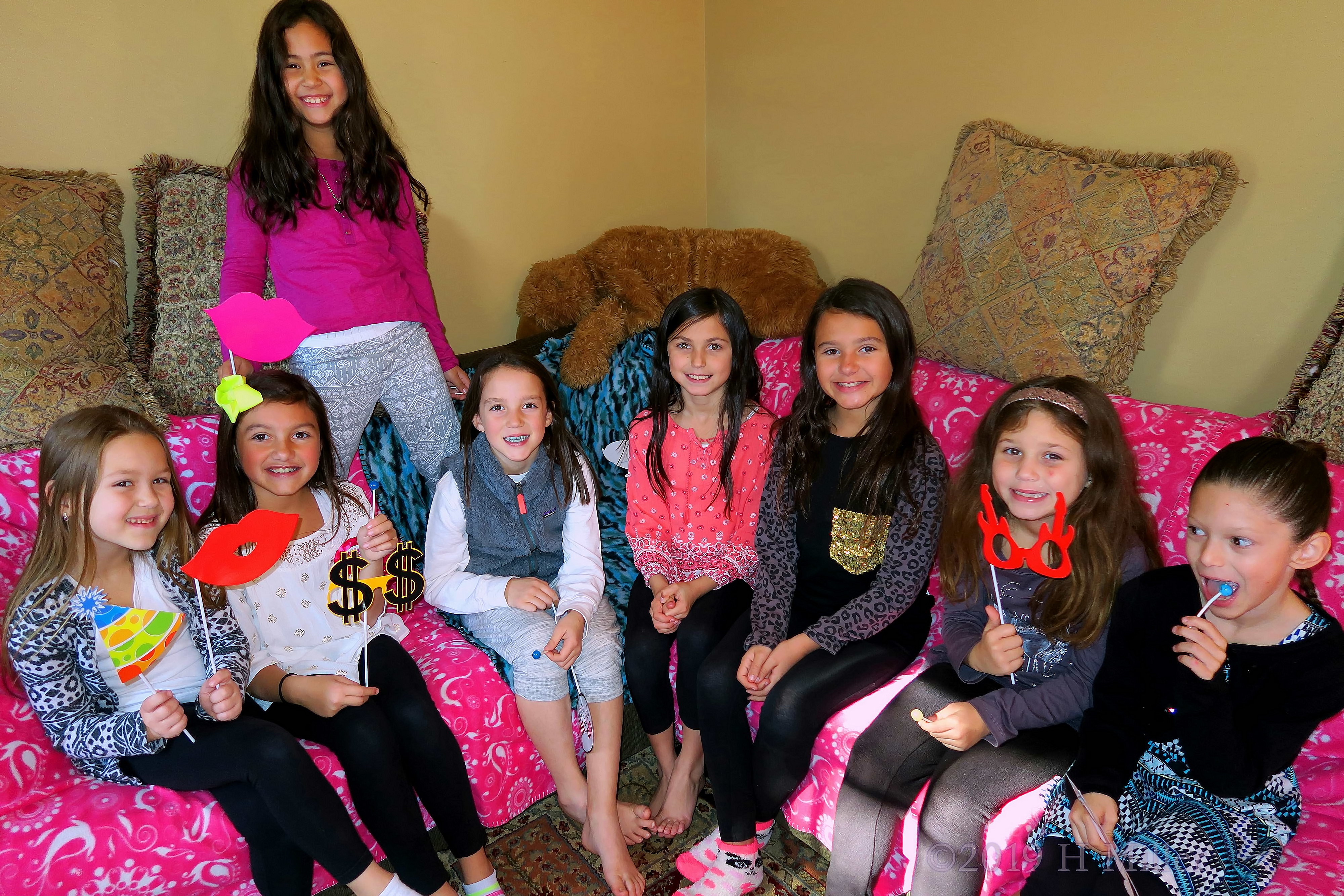 Lolli Pops And Posing! Group Photo Of Party Guests! Lolli Pops And Posing! Group Photo Of Party Guests!