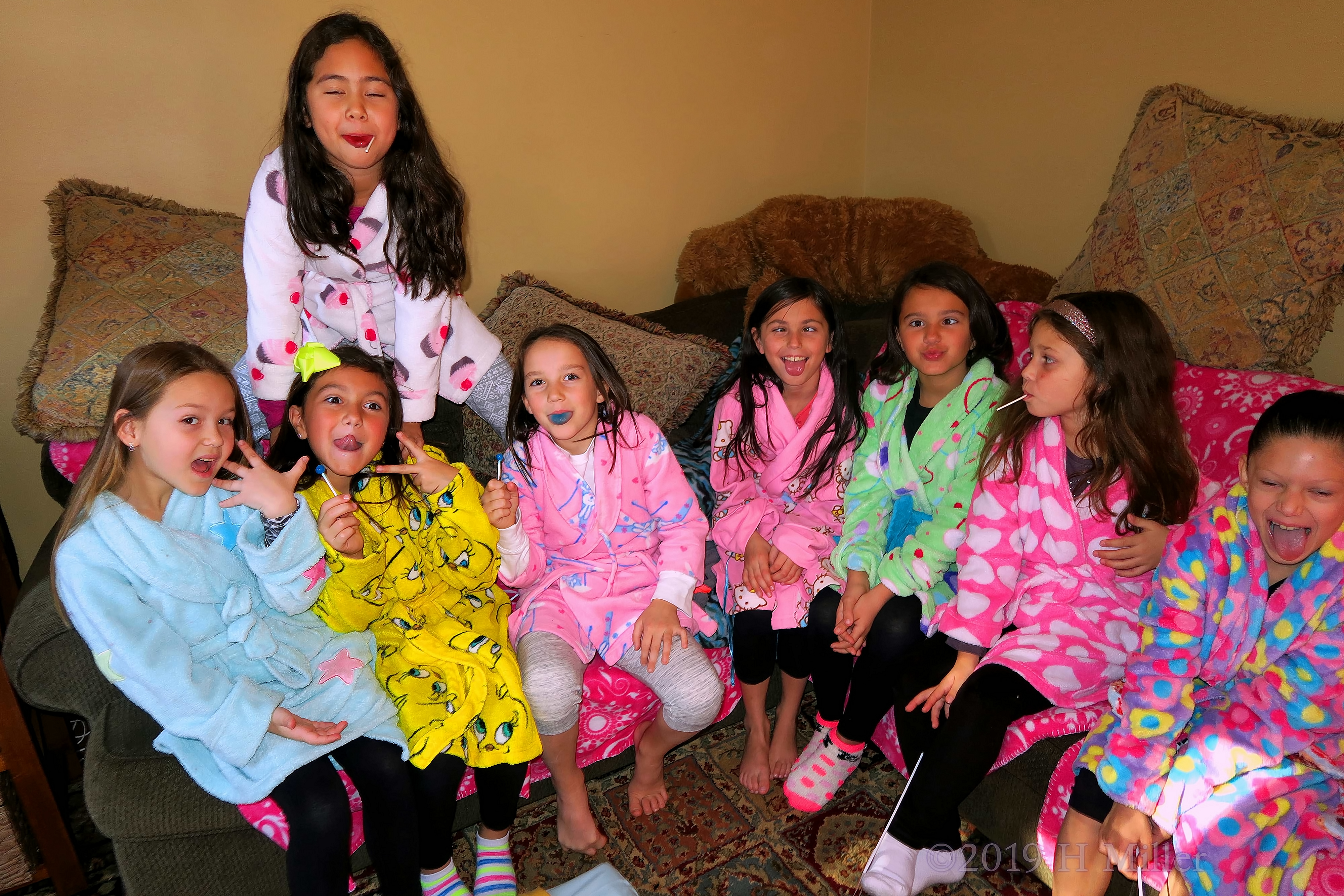 Silly Spa Sisters! Party Guests Pose Silly For Group Photo! Silly Spa Sisters! Party Guests Pose Silly For Group Photo!