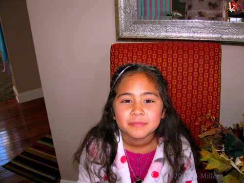 All The Shades Of Desserts On Her Spa Robe! Party Guest Poses At The Girls Spa! All The Shades Of Desserts On Her Spa Robe! Party Guest Poses At The Girls Spa!