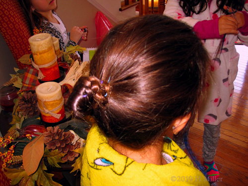 Back Of Braided Bun Fun! Kids Party Guest Shows Off New Kids Hairstyle!