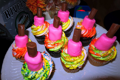 Color Me Cupcakes! Multicolored Cupcakes For Spa Party Guests! Color Me Cupcakes! Multicolored Cupcakes For Spa Party Guests!