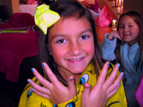 Sunshine And Strawberries! Party Guest Poses With Kids Mani