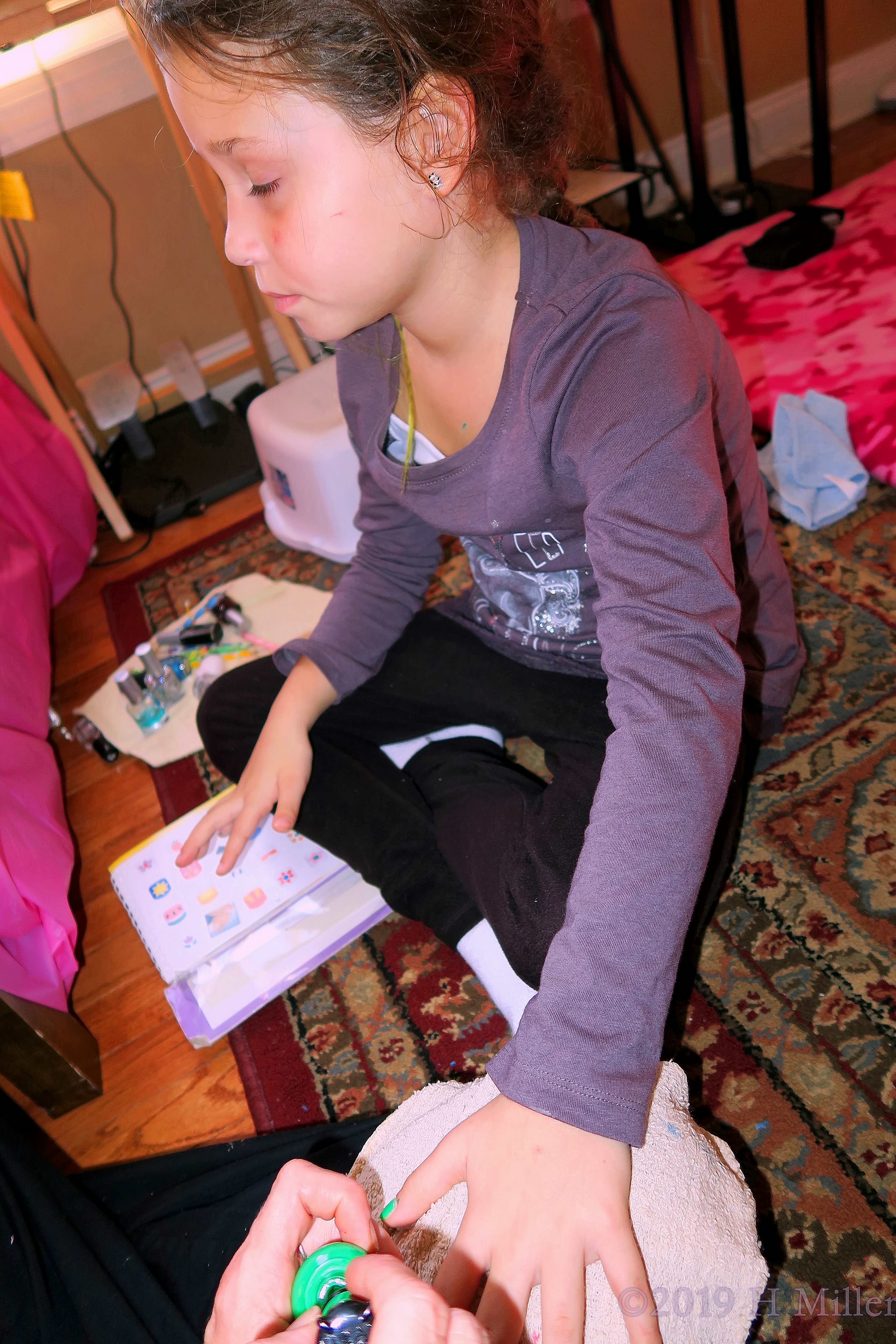 Going Green! Kids Party Guest Gets Green Polish For Her Kids Mani! Going Green! Kids Party Guest Gets Green Polish For Her Kids Mani!