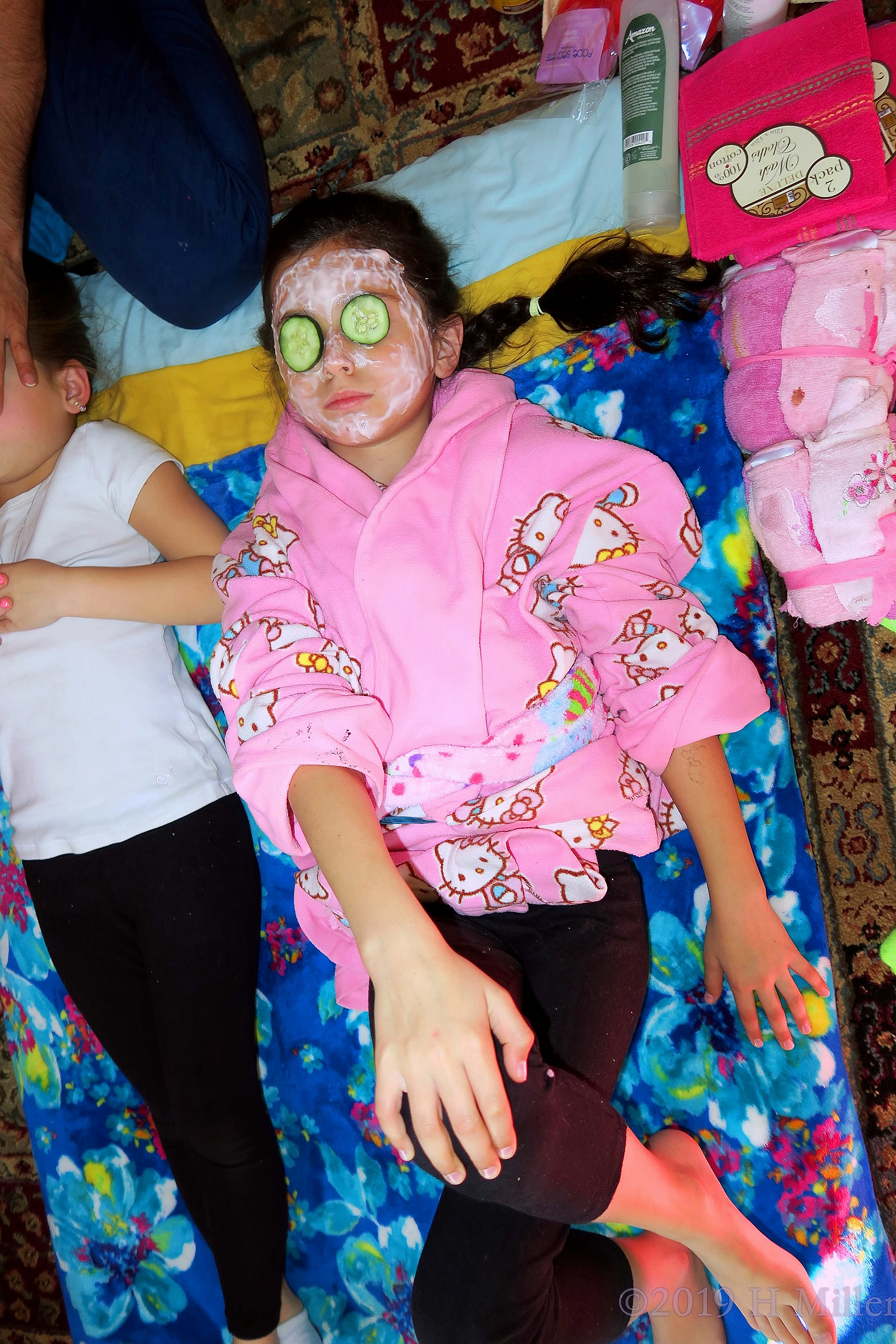 Pampered And Proper! Spa Party Guest Poses For Her Girls Facial! Pampered And Proper! Spa Party Guest Poses For Her Girls Facial!