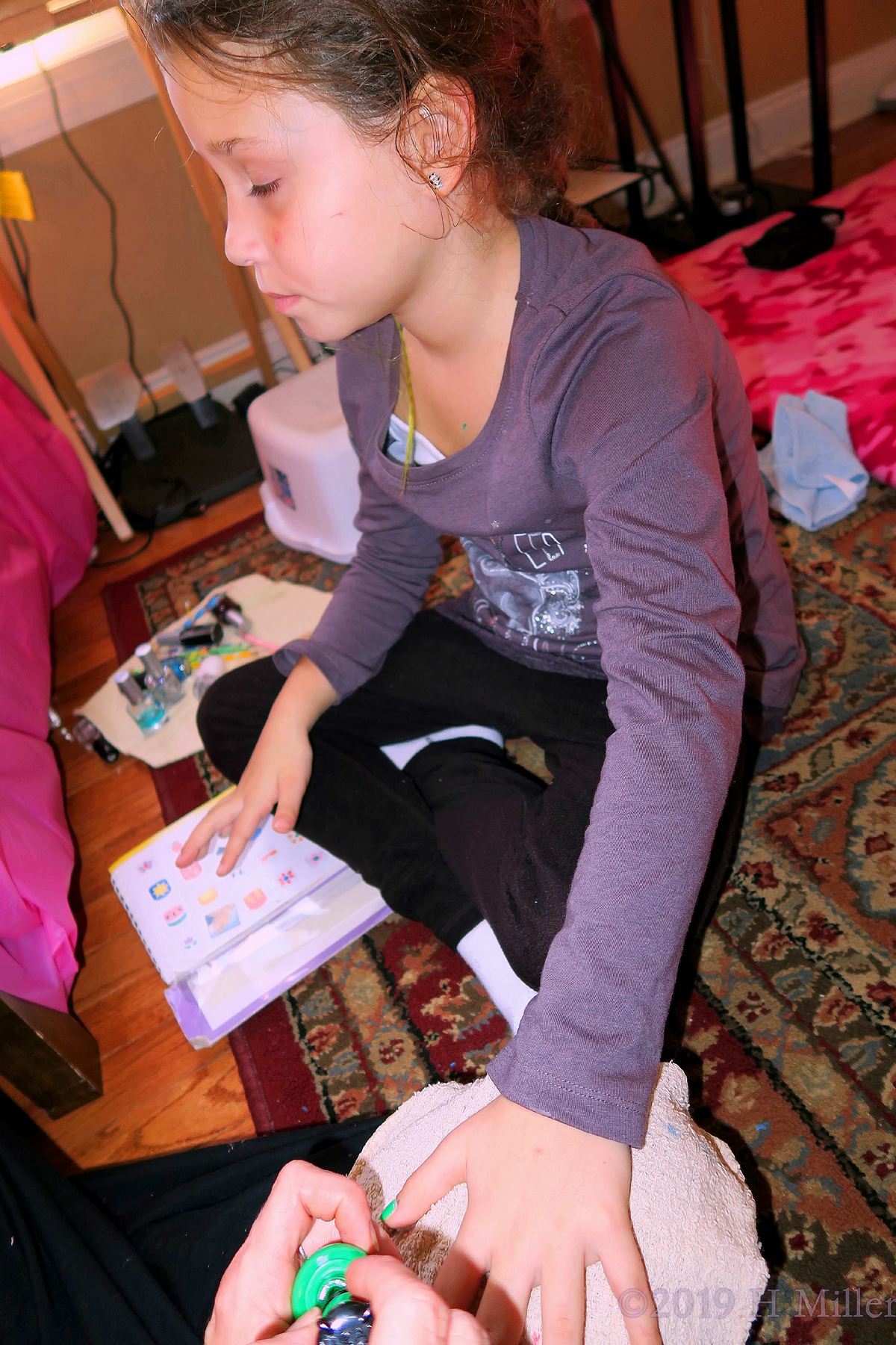 Going Green! Kids Party Guest Gets Green Polish For Her Kids Mani! Going Green! Kids Party Guest Gets Green Polish For Her Kids Mani!