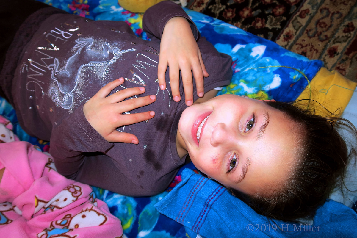 Grinning And Glowing! Party Guest Poses Before Her Facial For Girls! Grinning And Glowing! Party Guest Poses Before Her Facial For Girls!