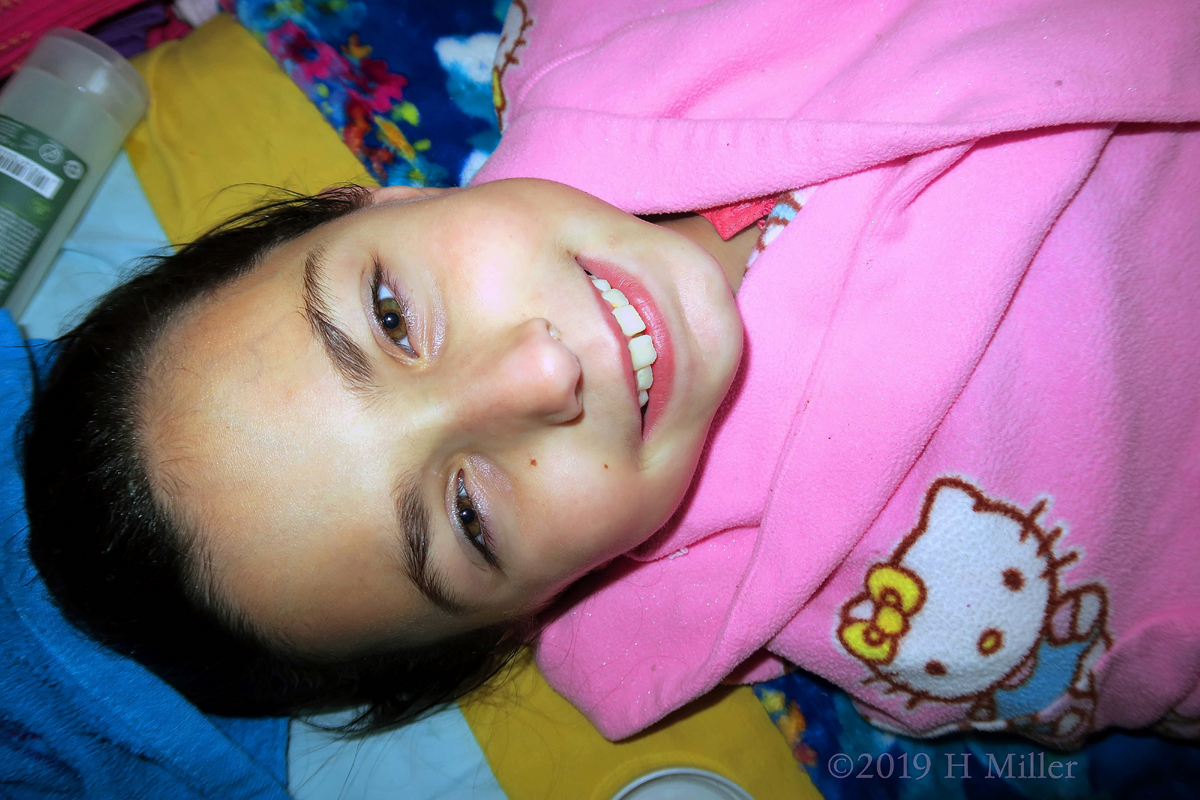 Taking A Break! Party Guest Poses For Facials For Kids! Taking A Break! Party Guest Poses For Facials For Kids!