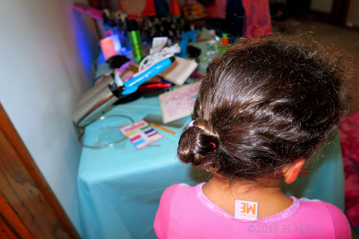 Back Of The Bun! Kids Hairstyle For The Kids Spa Party! 