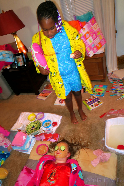 Cucumbers Are For Cooling! Party Guest Observes Kids Facials! Cucumbers Are For Cooling! Party Guest Observes Kids Facials!