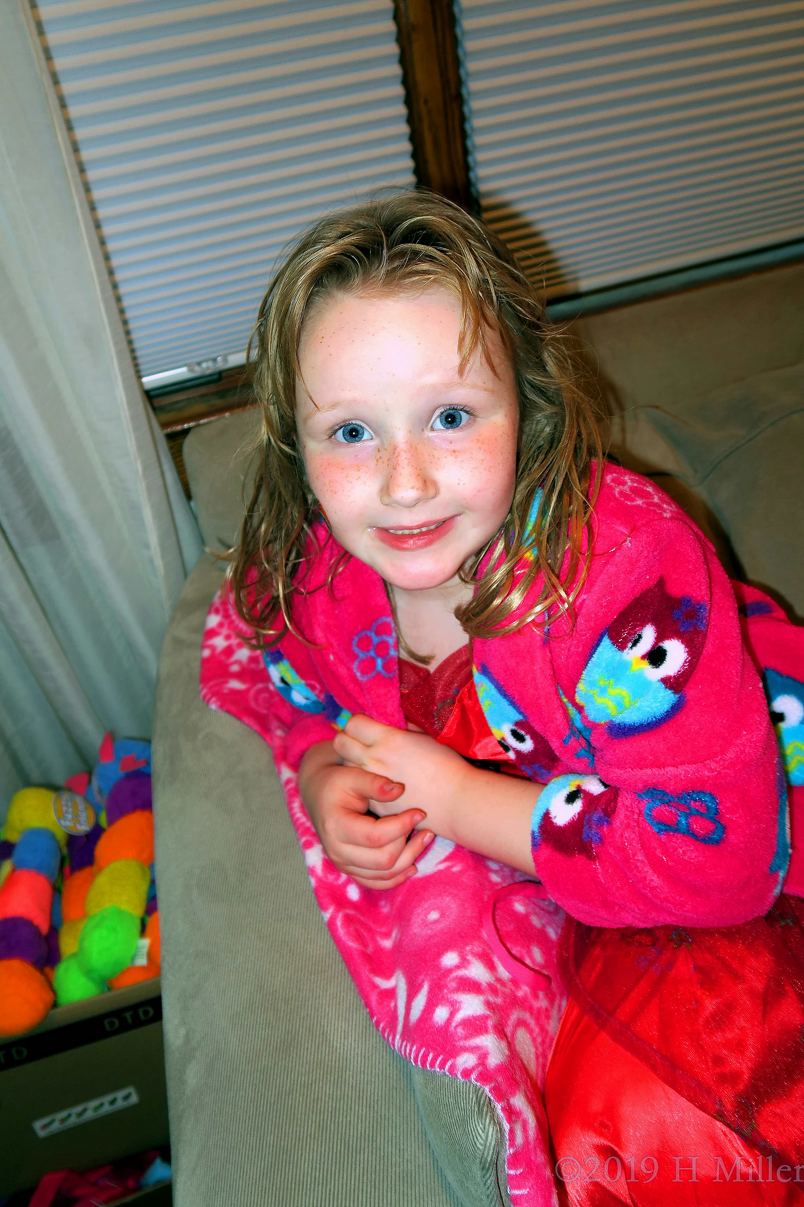 Radically Red With Owls! Birthday Girl Poses A For Photo! Radically Red With Owls! Birthday Girl Poses A For Photo!