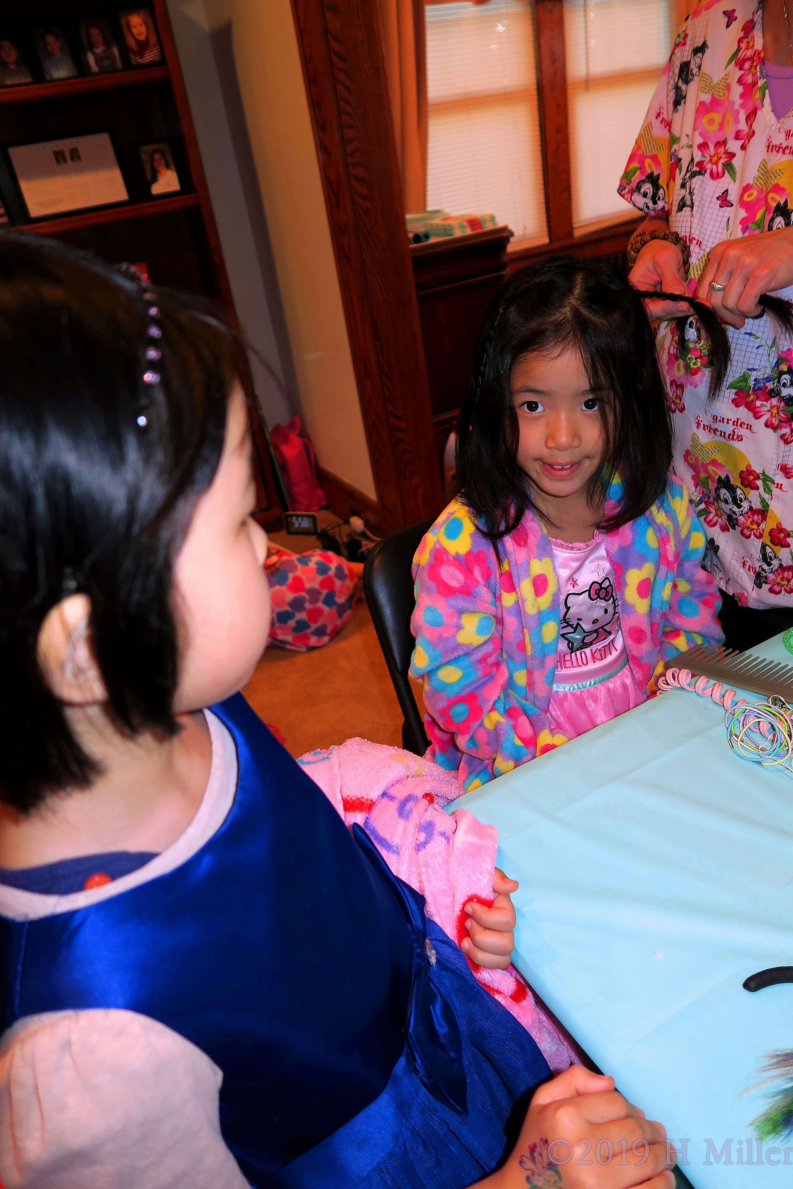 Royally Ready Take Two! Party Guests Pose Around Kids Spa Party Table! Royally Ready Take Two! Party Guests Pose Around Kids Spa Party Table!