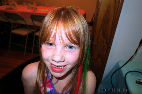 Colored Creations! Kids Hairstyle On Spa Party Guest!