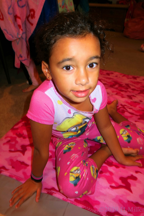 Peacefully Pink! Party Guest Poses For Kids Facial! Peacefully Pink! Party Guest Poses For Kids Facial!