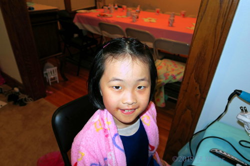 Smiling For Style! Kids Hairstyle On Spa Party Guest!