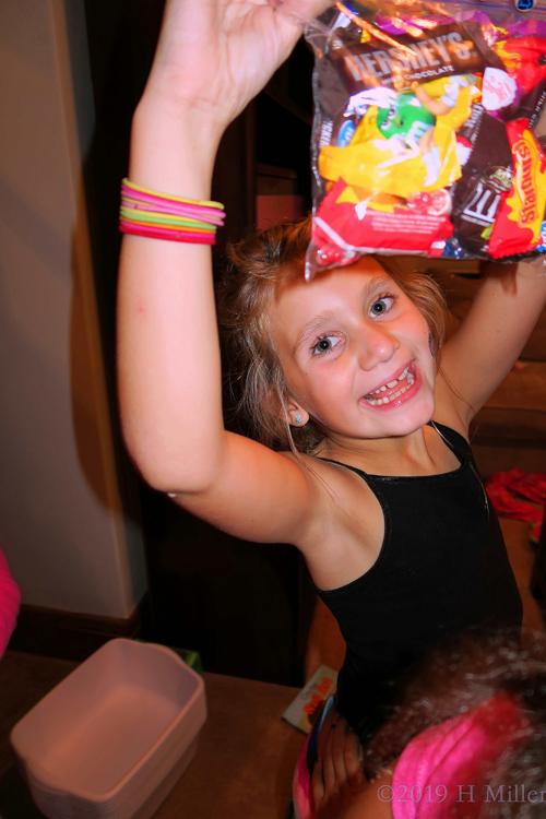 Smiling With Goodies! Spa Party Guest Shows Off Goodie Bag! Smiling With Goodies! Spa Party Guest Shows Off Goodie Bag!