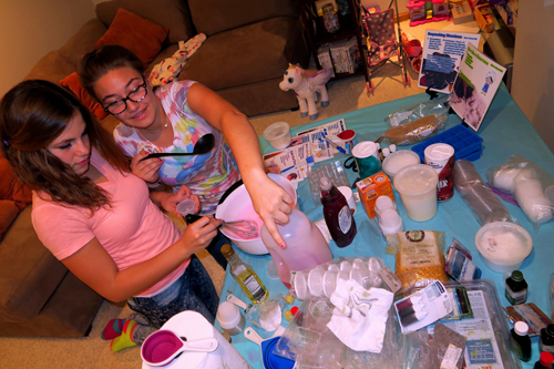 Solid Scrubs! Kids Party Guests Prepare Kids Crafts Including Bath Salts And Bubble Bath! 