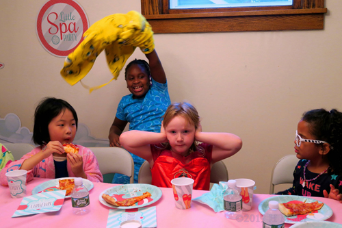 Too Much Pizza Is Unheard Of! Party Guests Eat Lunch! Too Much Pizza Is Unheard Of! Party Guests Eat Lunch!