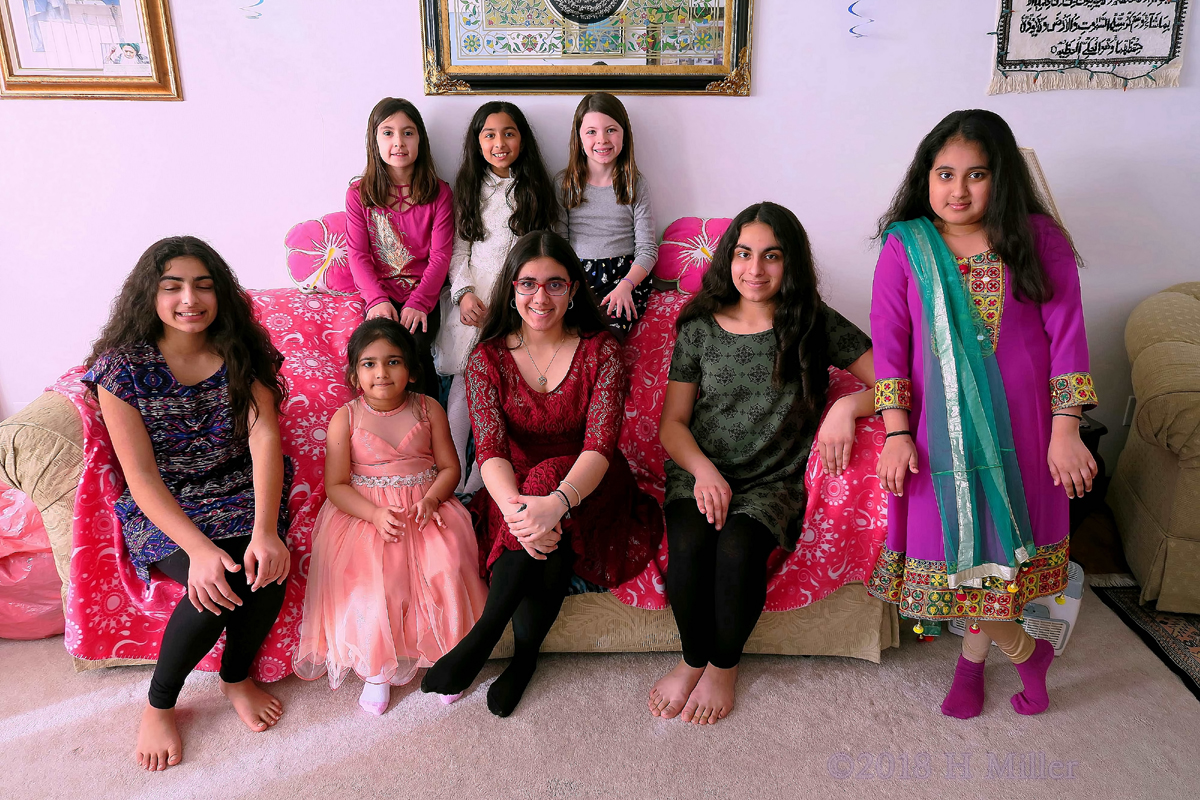 Group Photo Of Fatima And Her Guests 