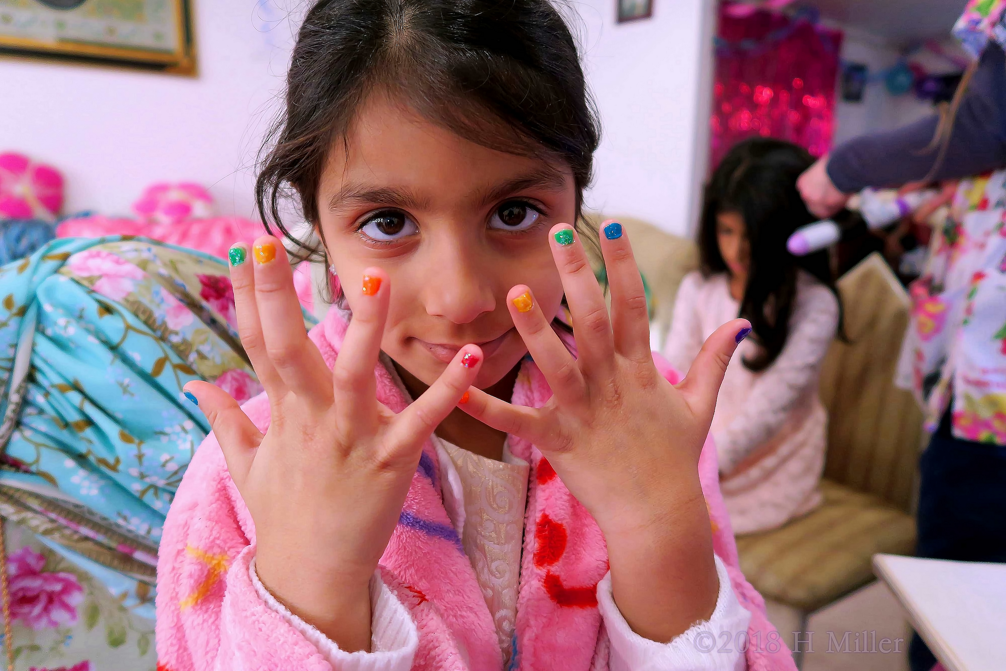 She Loves Her Lovely Colorful Girls Manicure! She Loves Her Lovely Colorful Girls Manicure!