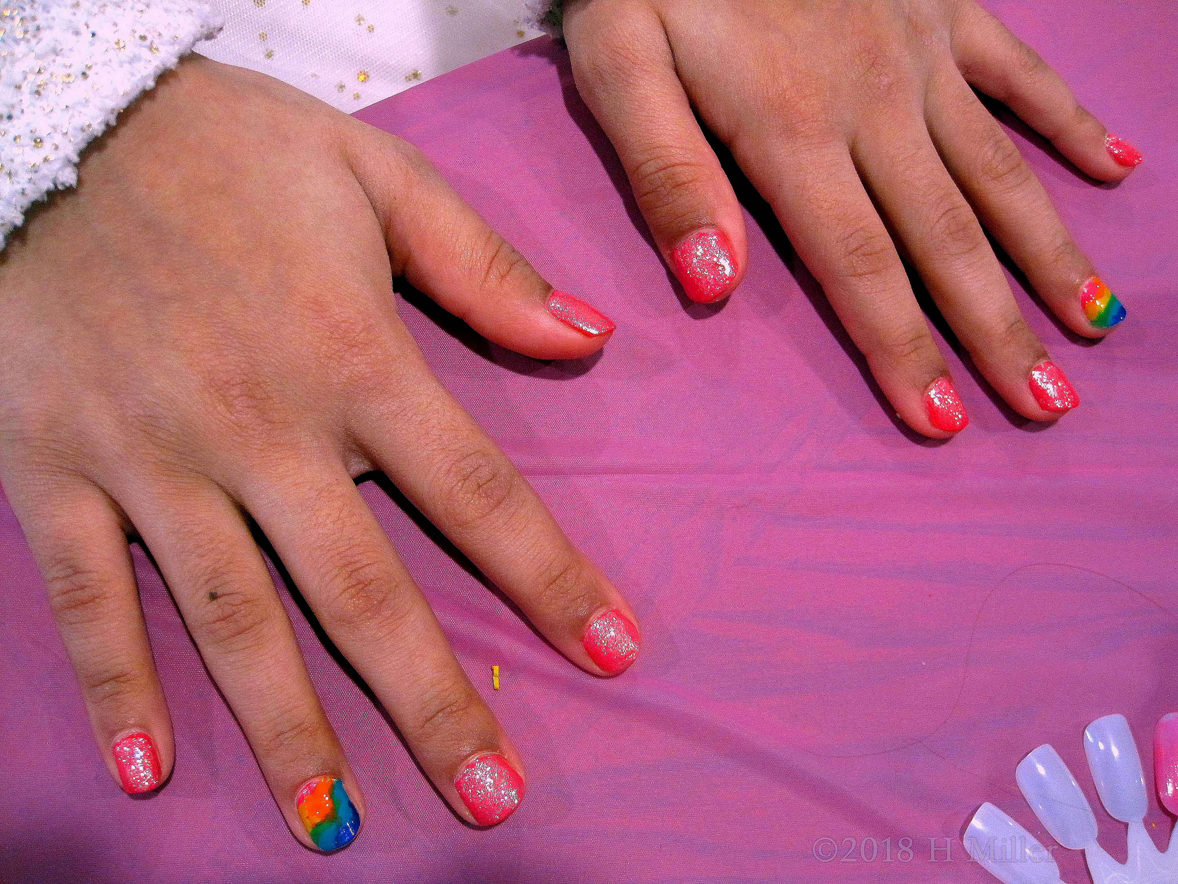 Stunning Kids Nail Art With A Rainbow Nail Design! Stunning Kids Nail Art With A Rainbow Nail Design!