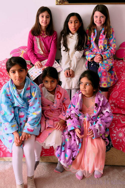 A Group Photo Of Fatima With Her Spa Party Guests A Group Photo Of Fatima With Her Spa Party Guests