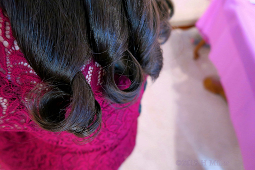 Exquisite Curled Swirl Of Hair, A Closeup Of This Girls Hairstyle! Exquisite Curled Swirl Of Hair, A Closeup Of This Girls Hairstyle!