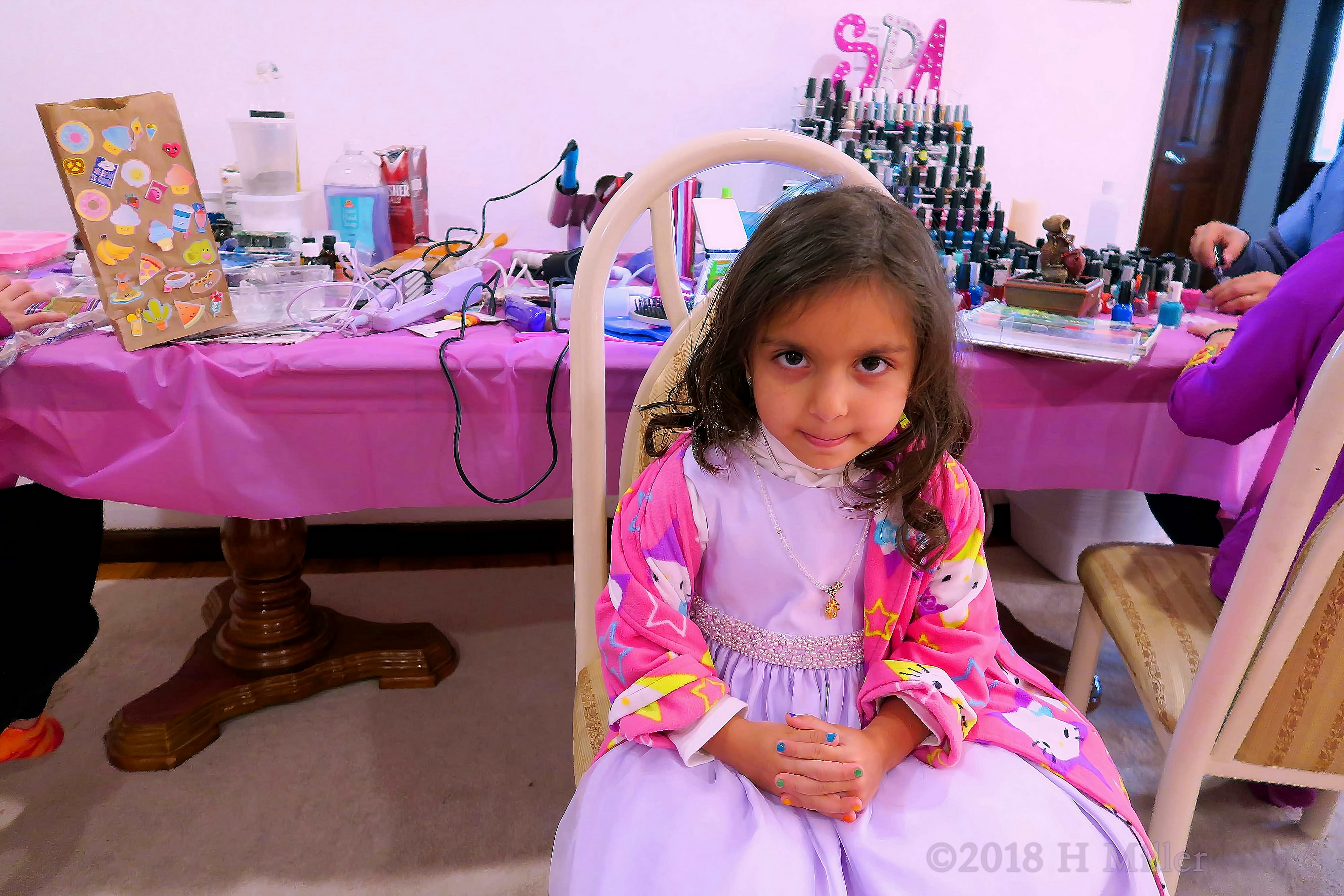 Done With Her Mini Mani And Her Girls Hairstyle! Done With Her Mini Mani And Her Girls Hairstyle!