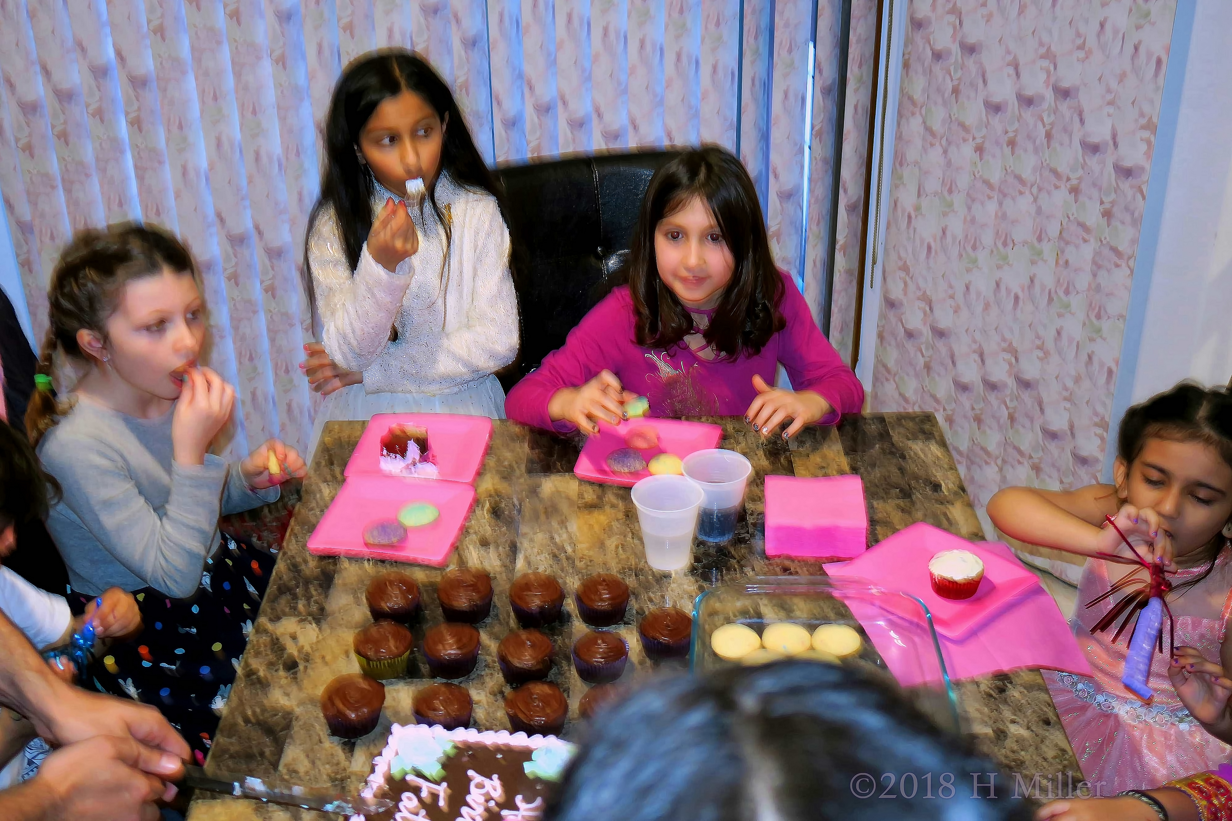 Fatima Is Eating Delicious Birthday Cake With Her Guests Fatima Is Eating Delicious Birthday Cake With Her Guests