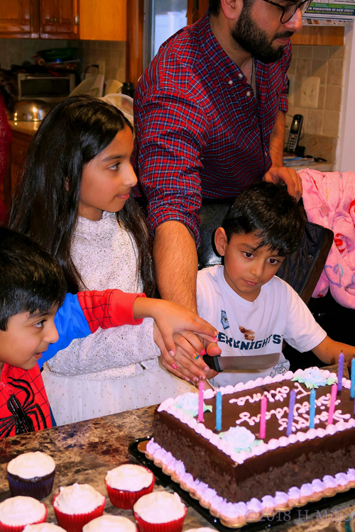 A Quick Snapshot Before Cutting The Birthday Cake