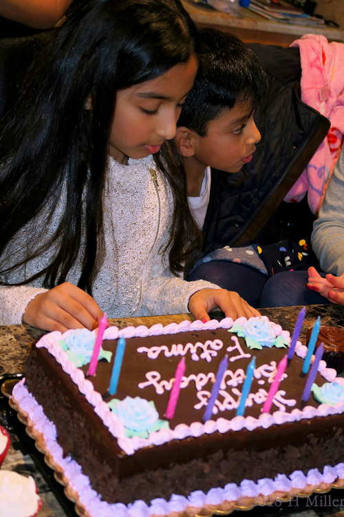 Another Snapshoot Of The Birthday Girl At The Birthday Cake Lighting!