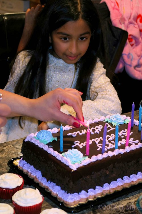 Lighting The Candles For The Birthday Party Lighting The Candles For The Birthday Party