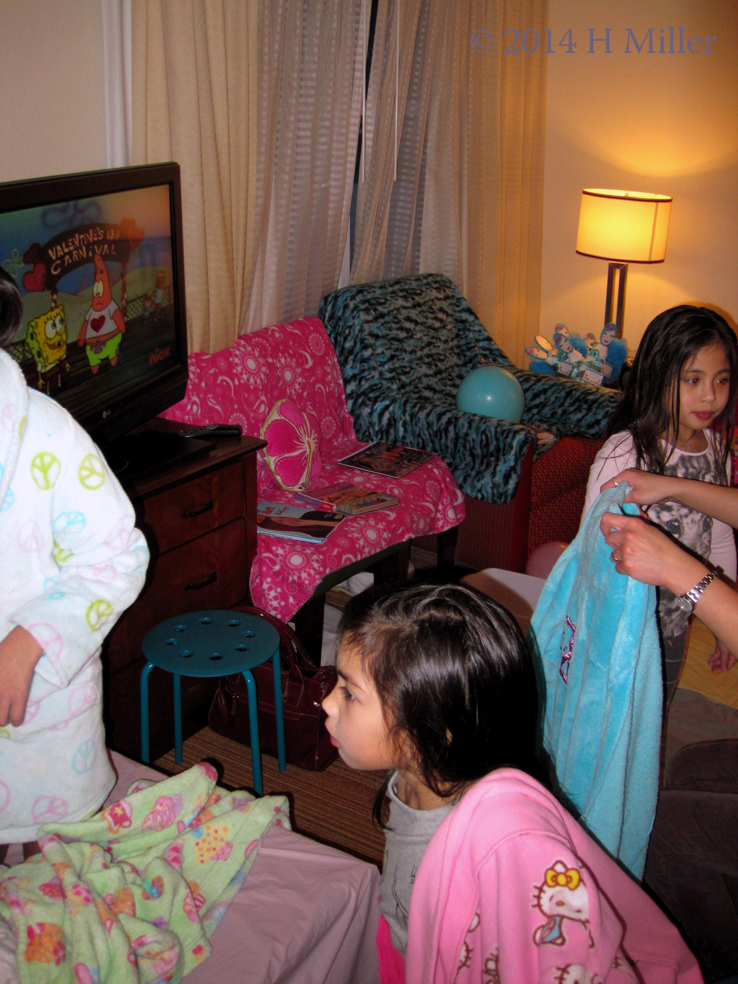 The Guests Putting On Their Spa Robes The Guests Putting On Their Spa Robes